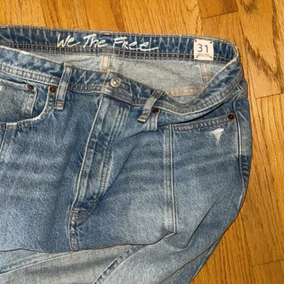 Free People - Mambo Light Wash Denim Midi Skirt (Size 31) - Picture 4 of 5